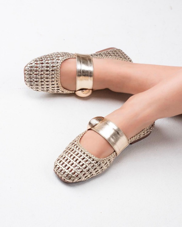 BALETAS MALLA Baletas Malla para mujer en dorado, multicolor, plateado, avellana y arena