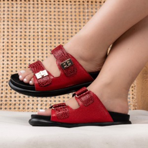 CANOAS SOPHIA Canoas Sophia para mujer con correas ajustables en dorado, negro, rojo y avellana