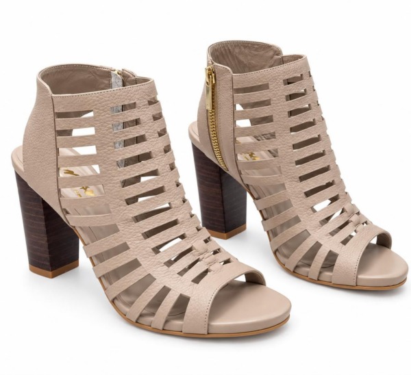Tacones Láser de tiras en color verde con tacón de bloque