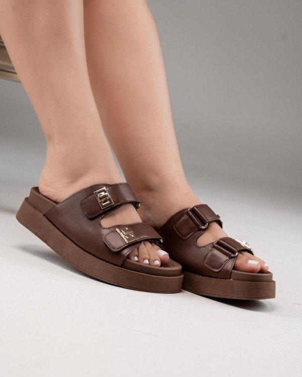 CANOA DOS HEBILLAS Canoa Dos Hebillas para mujer en marrón, negro y avellana