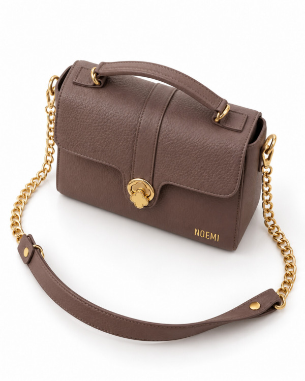 BOLSO VANITY · taupe · Picado frontal