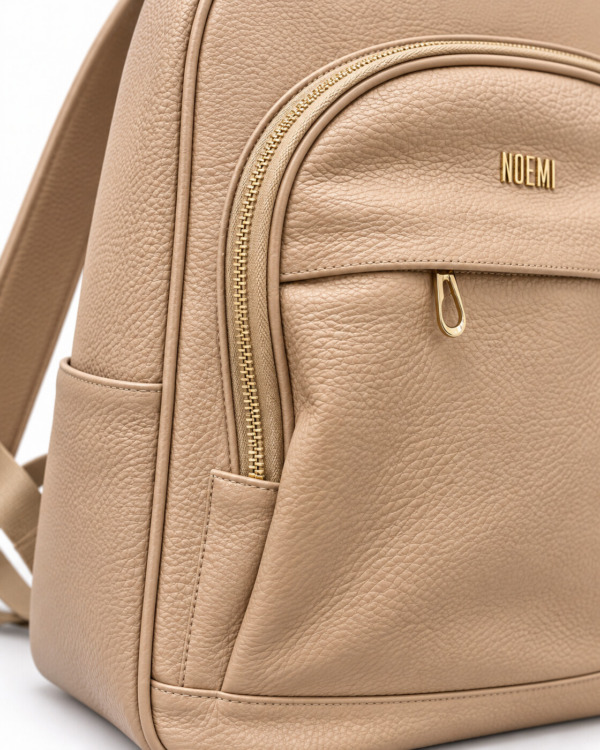 MORRAL PORTÁTIL · capuchino · Detalle textura MORRAL PORTÁTIL · capuchino · Detalle textura
